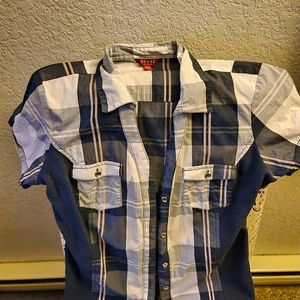 Guess Plaid Button Up Shirt